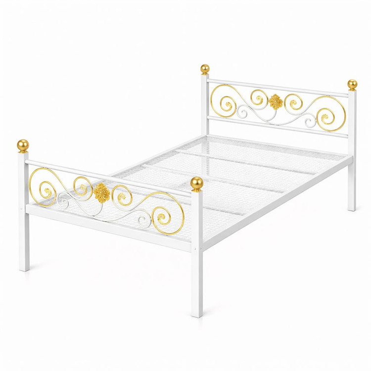 تخت فرفورژه مدل نارسیس رنگ سفید