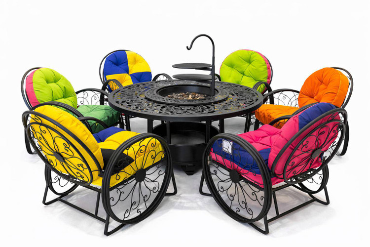 ست مبلمان فضای باز رنگین کمان